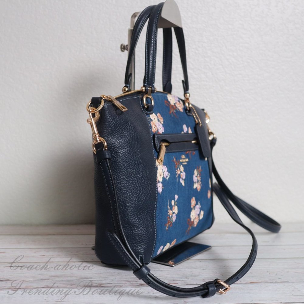 NWT Coach 91045 Prairie Satchel with Floral Print - Picture 9 of 15
